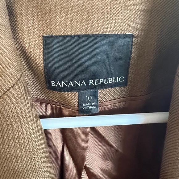 NWOT Banana Republic Lido Brown Boxy Modern Blazer Tailored Wool Blend - Picture 4 of 6